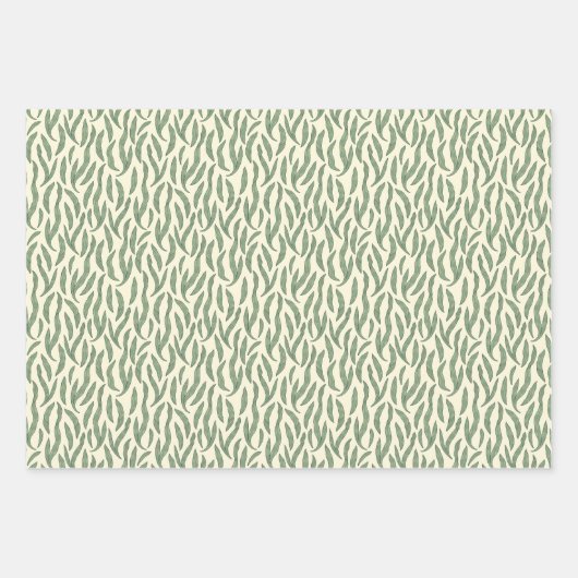 Morris Park Rot und grüne Blumendemasse Geschenkpapier Set (Vorderseite 3)