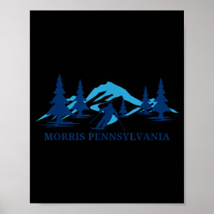 Morris Pennsylvania Skigebiet Skifahren Skifahrer Poster