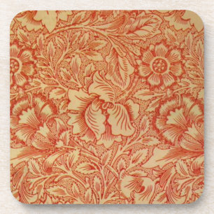 Morris - Pink und Mohn. Blumiges Muster Getränkeuntersetzer