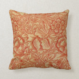 Morris - Pink und Mohn. Blumiges Muster Kissen