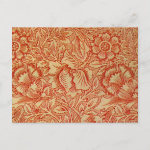 Morris - Pink und Mohn. Blumiges Muster Postkarte