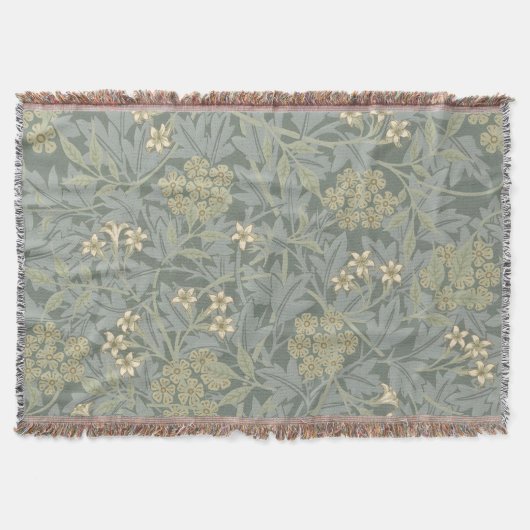 Morris Rebe und Jasmingarten-Blumen-Klassiker Decke (Vorderseite)