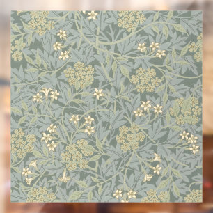 Morris Rebe und Jasmingarten-Blumen-Klassiker Fensteraufkleber
