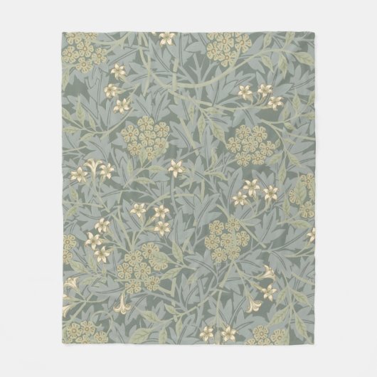 Morris Rebe und Jasmingarten-Blumen-Klassiker Fleecedecke (Vorderseite)