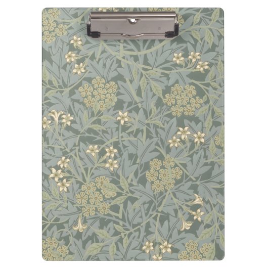 Morris Rebe und Jasmingarten-Blumen-Klassiker Klemmbrett (Vorderseite)