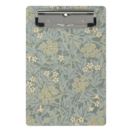Morris Rebe und Jasmingarten Blumen Klassiker Mini Klemmbrett (Vorderseite)
