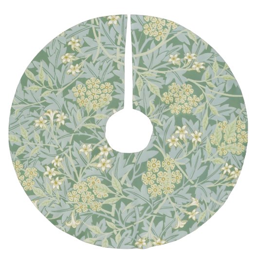 Morris Rebe und Jasmingarten-Blumen-Klassiker Polyester Weihnachtsbaumdecke (Vorderseite)