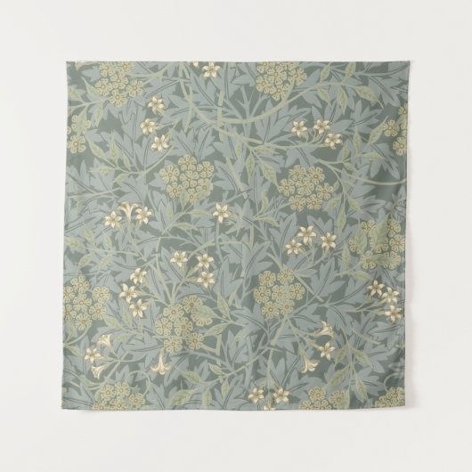 Morris Rebe und Jasmingarten-Blumen-Klassiker Wandteppich (Vorderseite)