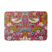 Morris Red Background Strawberry Diief Pattern Badematte (Vorderseite)