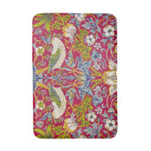 Morris Red Background Strawberry Diief Pattern Badematte (Vorderseite Vertikal)