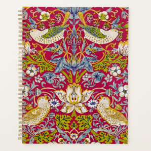 Morris Red Background Strawberry Diief Pattern Planer