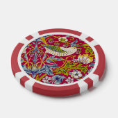 Morris Red Background Strawberry Diief Pattern Pokerchips (Einzeln)