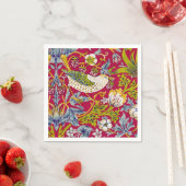 Morris Red Background Strawberry Diief Pattern Serviette (Beispiel)