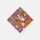 Morris Red Background Strawberry Diief Pattern Serviette (Ecke)