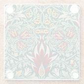 Morris Snakeshead Floral Classic Botanical Green Glasuntersetzer (Rückseite)