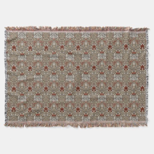 Morris Snakeshead Floral Classic Earth Tones Decke (Vorderseite)
