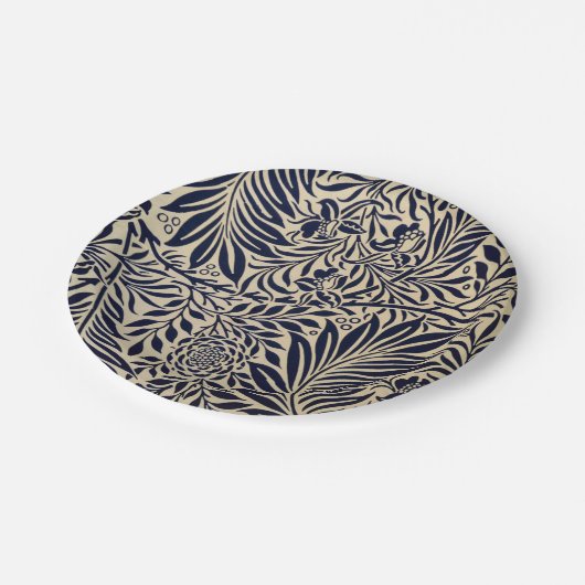 Morris - Spray - Navy Blue und neutral Pappteller (Schrägansicht)