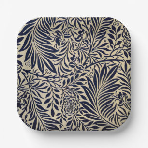 Morris - Spray - Navy Blue und neutral Pappteller