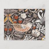 Morris Strawberry Dieb Nah-up Earth Tones Postkarte (Vorderseite)