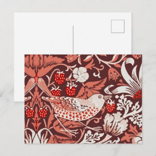 Morris Strawberry Dieb Nah-up Vintag Red Postkarte