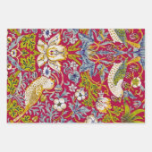 Morris Strawberry Diief Birds & Blume Pattern Geschenkpapier Set (Vorderseite 2)