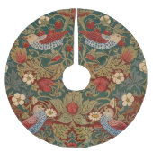 Morris - Strawberry Thief #2 Floral Pattern Polyester Weihnachtsbaumdecke (Vorderseite)