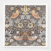 Morris Strawberry Thief Floral Pattern Earth Tones Serviette (Vorderseite)