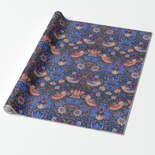 Morris Strawberry Thief Lavendel Purpur Rose Kunst Geschenkpapier