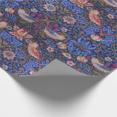 Morris Strawberry Thief Lavendel Purpur Rose Kunst Geschenkpapier (Ecke)