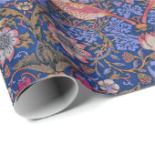 Morris Strawberry Thief Lavendel Purpur Rose Kunst Geschenkpapier (Rolleneckpunkt)