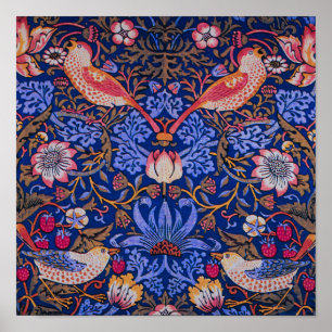 Morris Strawberry Thief Lavendel Purpur Rose Kunst Poster