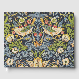 Morris Strawberry Thief Navy Blau Vintage Fine Art Gästebuch