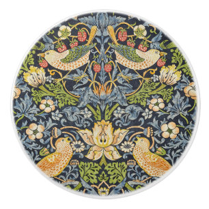 Morris Strawberry Thief Navy Blau Vintage Fine Art Keramikknauf