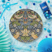 Morris Strawberry Thief Navy Blau Vintage Fine Art Pappteller (Party)