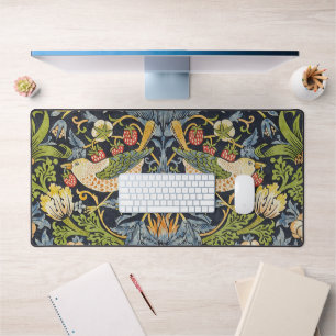 Morris Strawberry Thief Navy Blau Vintage Fine Art Schreibtischunterlage