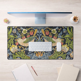 Morris Strawberry Thief Navy Blau Vintage Fine Art Schreibtischunterlage