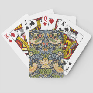 Morris Strawberry Thief Navy Blau Vintage Fine Art Spielkarten