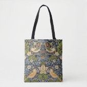 Morris Strawberry Thief Navy Blau Vintage Fine Art Tasche (Vorderseite)