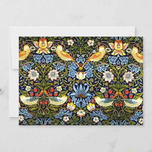 Morris - Strawberry Thief, Pattern Feiertagskarte (Vorderseite)