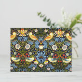 Morris - Strawberry Thief, Pattern Feiertagskarte (Stehend Vorderseite)