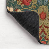 Morris Strawberry Thief Türkis Grün Rot Florale Ku Mousepad (Ecke)