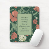 Morris Style Blumenmuster Inspiration Sprichwort Mousepad (Mit Mouse)