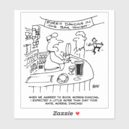 Morris Tanzen in Pub Cartoon. Aufkleber