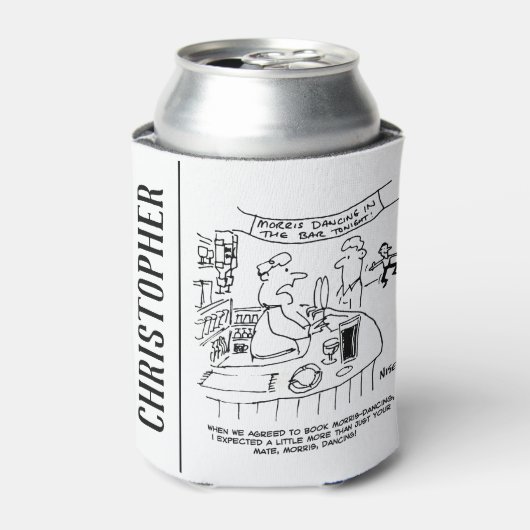 Morris Tanzen in Pub. Traditionelles Morris-Tanzen Dosenkühler (Kanne Vorderseite)