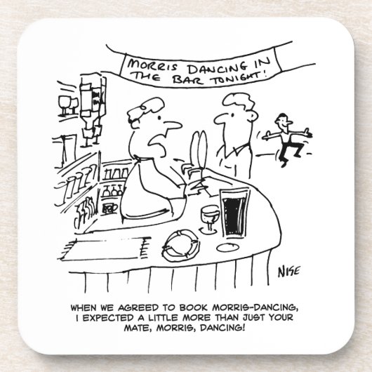 Morris Tanzen in Pub. Traditionelles Morris-Tanzen Getränkeuntersetzer (Vorderseite)