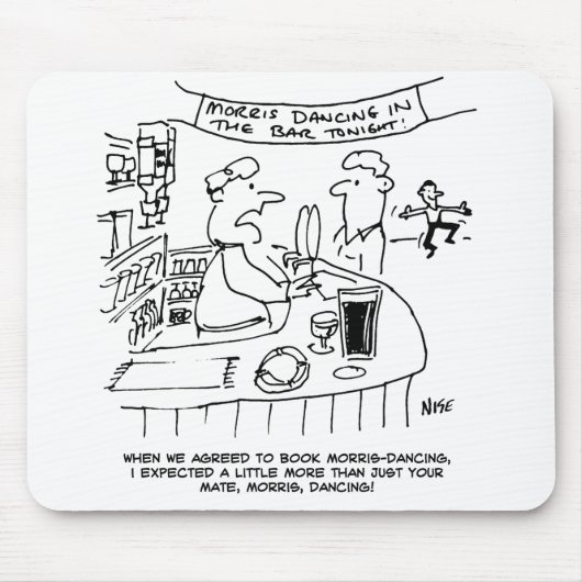 Morris Tanzen in Pub. Traditionelles Morris-Tanzen Mousepad (Vorne)