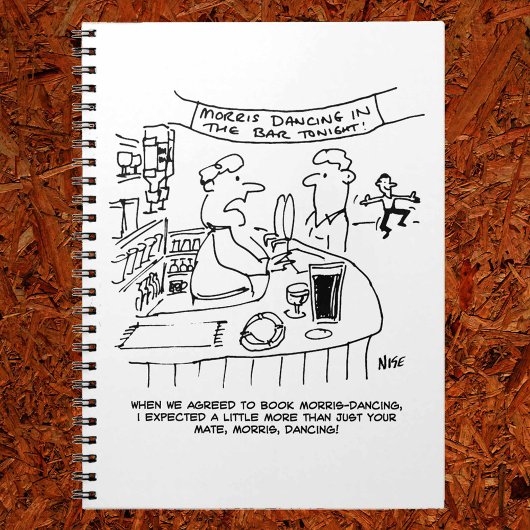 Morris Tanzen in Pub. Traditionelles Morris-Tanzen Notizblock