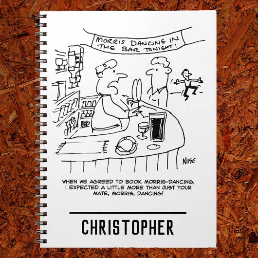 Morris Tanzen in Pub. Traditionelles Morris-Tanzen Notizblock