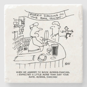 Morris Tanzen in Pub. Traditionelles Morris-Tanzen Steinuntersetzer