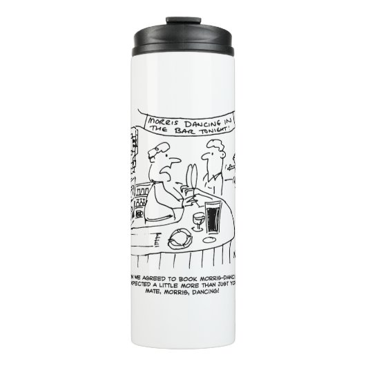 Morris Tanzen in Pub. Traditionelles Morris-Tanzen Thermosbecher (Vorderseite)